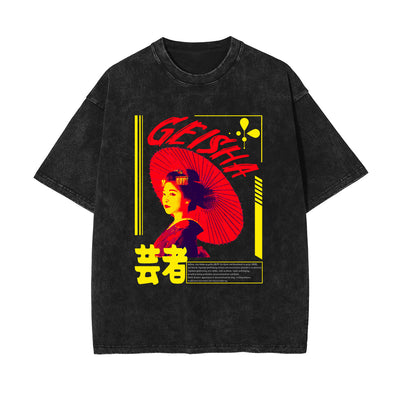 Geisha Japanese Graphic Tee-INNBLAC