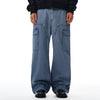 Wide Leg Cargo Pants Elastic Waistband Multi Pocket
