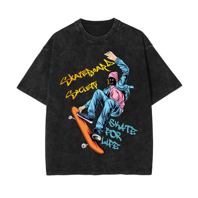 Skateboard Society Graphic Tee-INNBLAC