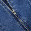 Pleated Fit & Flare Denim Dress