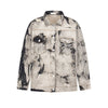 Men's Spring Autumn Tie-Dye Loose Casual Lapel Denim Jacket