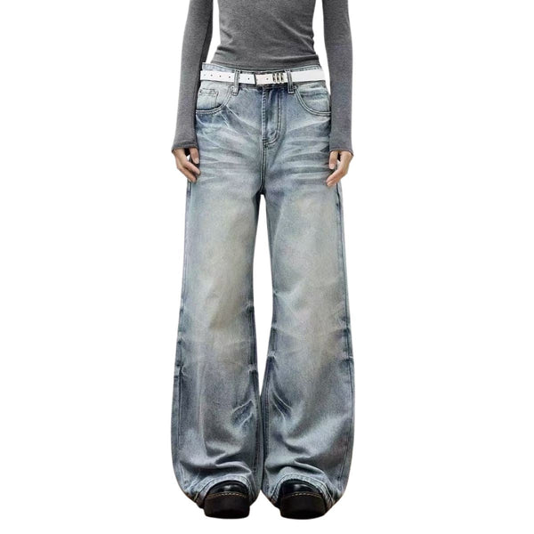 Vintage Washed Wide Leg Bootcut Denim Jeans