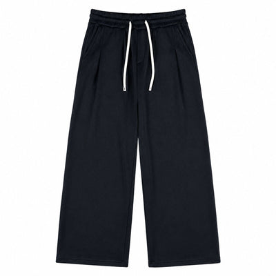 Quiet Luxury Old Money Style 320G Flower-Sand Straight-Leg Trousers