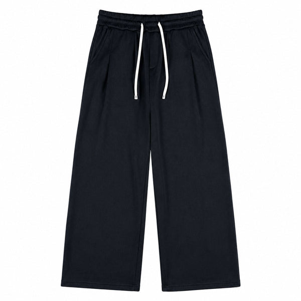 Quiet Luxury Old Money Style 320G Flower-Sand Straight-Leg Trousers