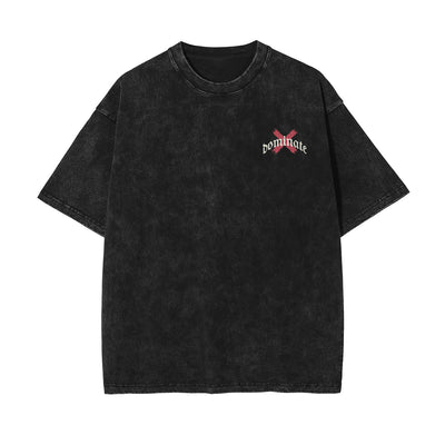 Dominate Streetwear Graphic Washed Tee-INNBLAC