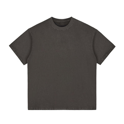 Crew Neck Washed Cotton T Shirt 260gsm