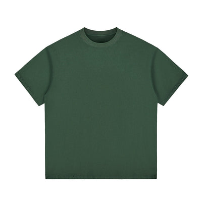 Crew Neck Washed Cotton T Shirt 260gsm
