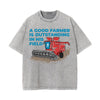 A Good Farmer Graphic Washed Tee-INNBLAC