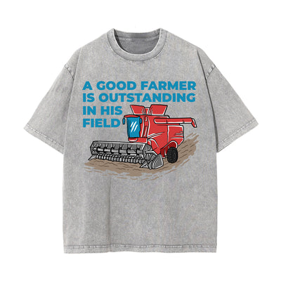 A Good Farmer Graphic Washed Tee-INNBLAC