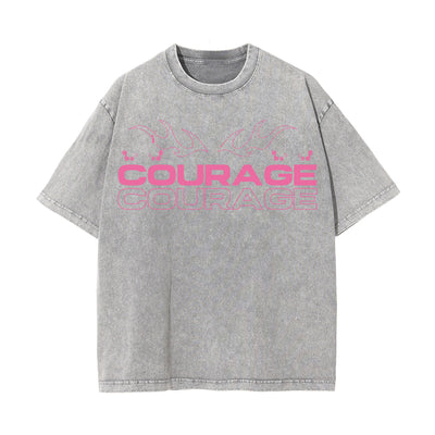 Courage Streetwear Stone Wash Graphic Tee-INNBLAC