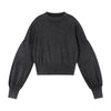 Vintage Snow Wash Cropped Cotton Knit Sweater