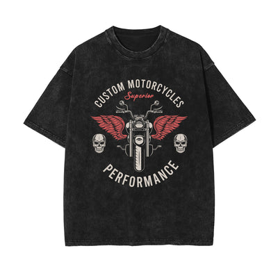 Custome Motorcycle Graphic Tee-INNBLAC