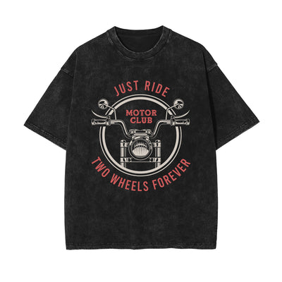Two Wheels Forever Graphic Tee-INNBLAC