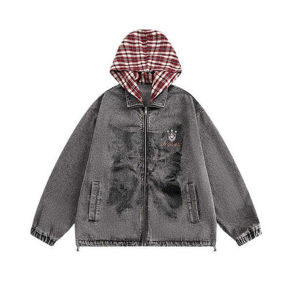 Niche Design American Street Vibe Washed Denim Jacket