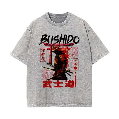 Bushido Japanese Stone Wash Graphic Tee-INNBLAC