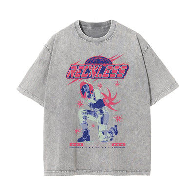 Reckless Y2k Streetwear Graphic Tee-INNBLAC