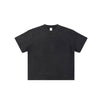 Wax Dyed Distressed Raw Hem Streetwear T Shirt