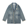 Vintage Hong Kong Chic Denim Blazer Jacket