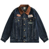 New American Vintage Loose Brown Collar Denim Jacket