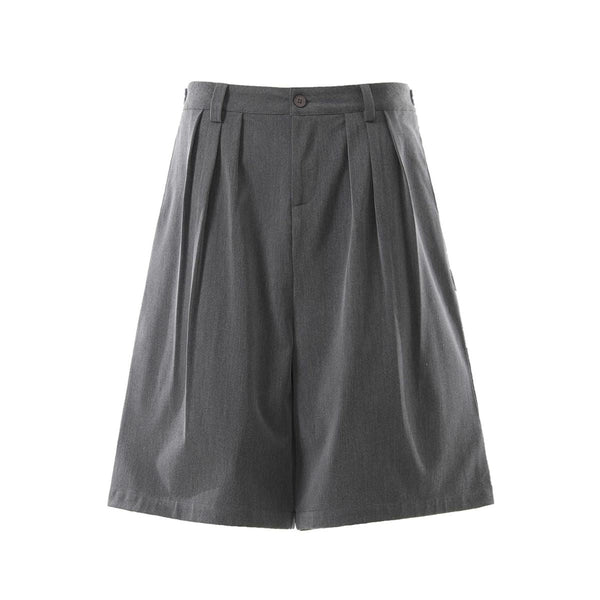 Vintage Pleated Wide Leg Cropped Trousers