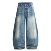 Curved Blade Wide Leg High Waist Vintage Jeans