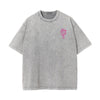 Never Regret Graffiti Graphic Washed Tee-INNBLAC