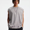 Raw Edge Patchwork Muscle Tank 275gsm