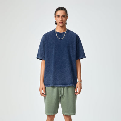 Stone Wash Loose Fit T Shirt 250gsm