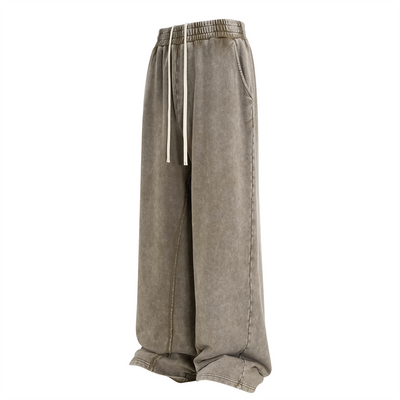 Vintage Wash Cotton Patchwork Sweatpants