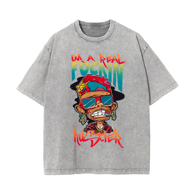 I'm A Real Fuckin Hustler Graphic Tee-INNBLAC
