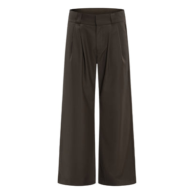 Vintage High Street Pleated Wide-Leg Draped Trousers