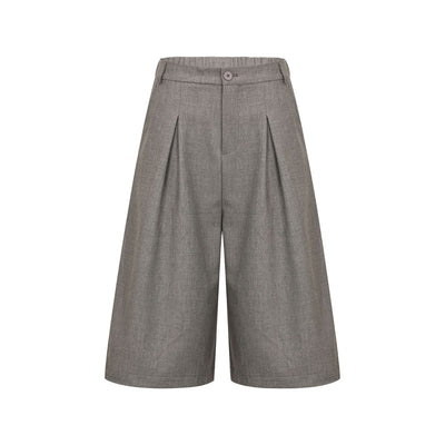 Vintage Draped Pleated Bermuda Shorts