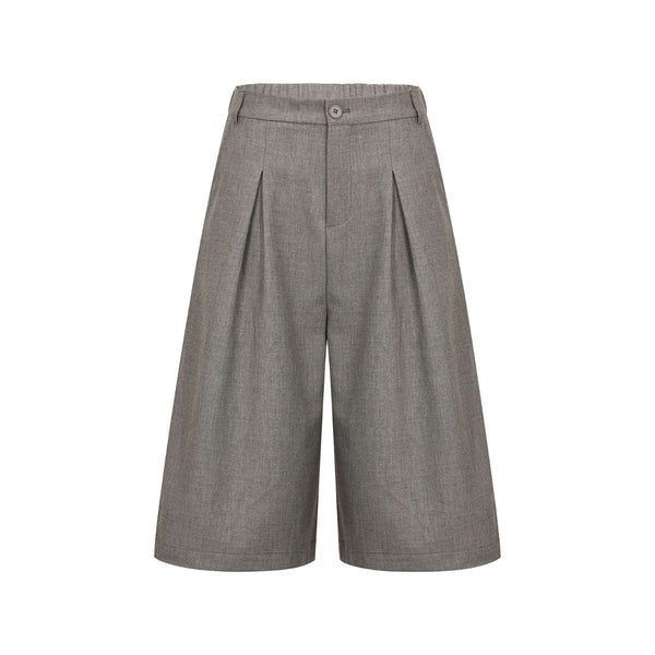 Vintage Draped Pleated Bermuda Shorts