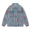 Colorful Tie-dye Vintage Loose Denim Jacket