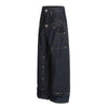 Men's Two-Tone Denim Pants Loose Fashion Street Unique Design