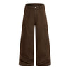 Vintage Baggy Paneled Straight-Leg Cargo Pants