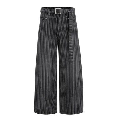 Striped Relaxed Fit Unisex Old Money Casual Trousers
