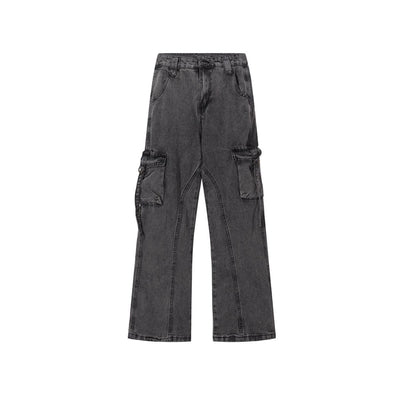 Vintage Utility Bootcut Cargo Jeans