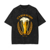 Beer Graphic Thick T Shirt-INNBLAC