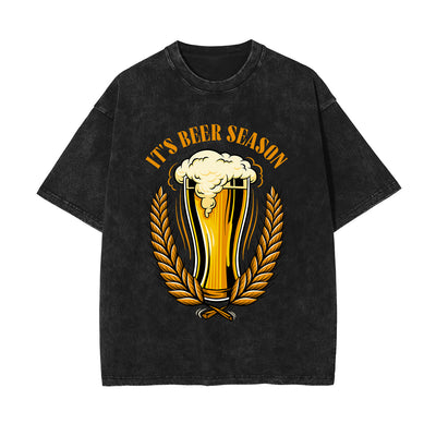 Beer Graphic Thick T Shirt-INNBLAC
