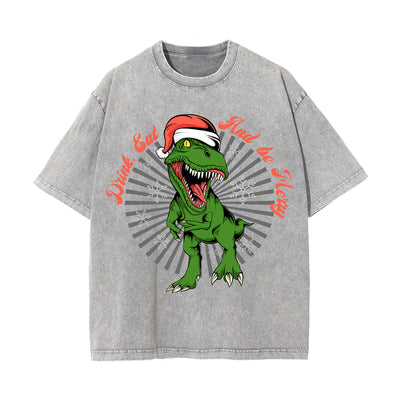Drink Eat And Be Merry Washed Tee-INNBLAC