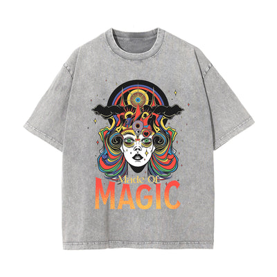 Made Of Magic Graphic Washed Tee-INNBLAC