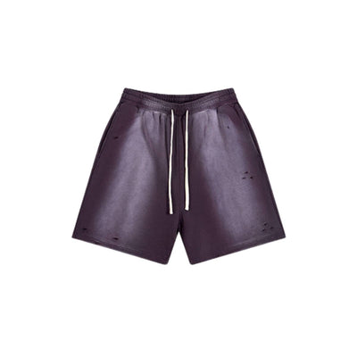 Distressed Spray Dyed Heavyweight Terry Sweat Shorts