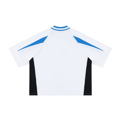 Colorblock V Neck Cotton Tee 250G