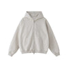 Double-Slider Zipper Solid Color Hoodie