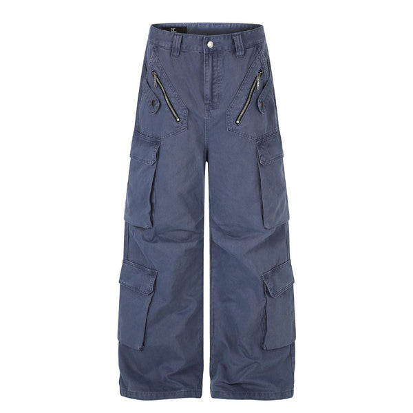 Vintage Multi-Pocket Wide Leg Cargo Pants