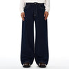 Wide Leg Dark Denim Jeans Classic Fit