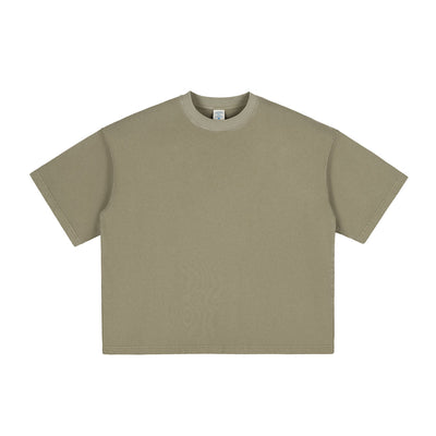 Washed Cotton Boxy T Shirt 260gsm