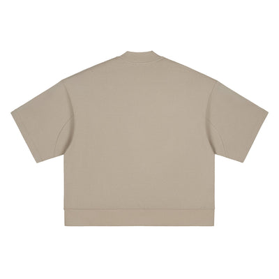 Heavyweight Oversized Mock-Neck Tee 305gsm
