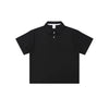 Waffle Knit Lapel Polo T Shirt